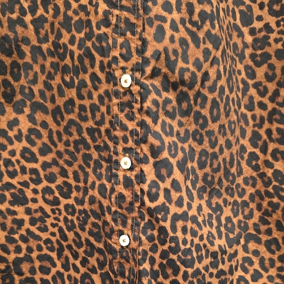 Talbots Brown and Black Animal Print Shirt - Picture 5 of 14